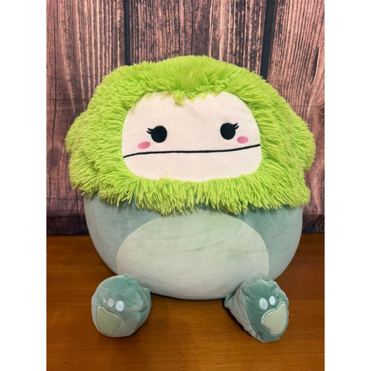 NWT Squishmallows Bren the Green Bigfoot Plush Toy Large 16"