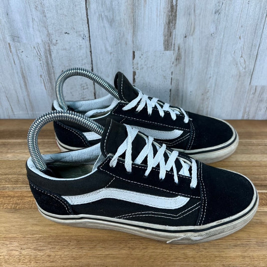 Vans Old Skool Unisex Skate Shoes Black/White Kids Size 4