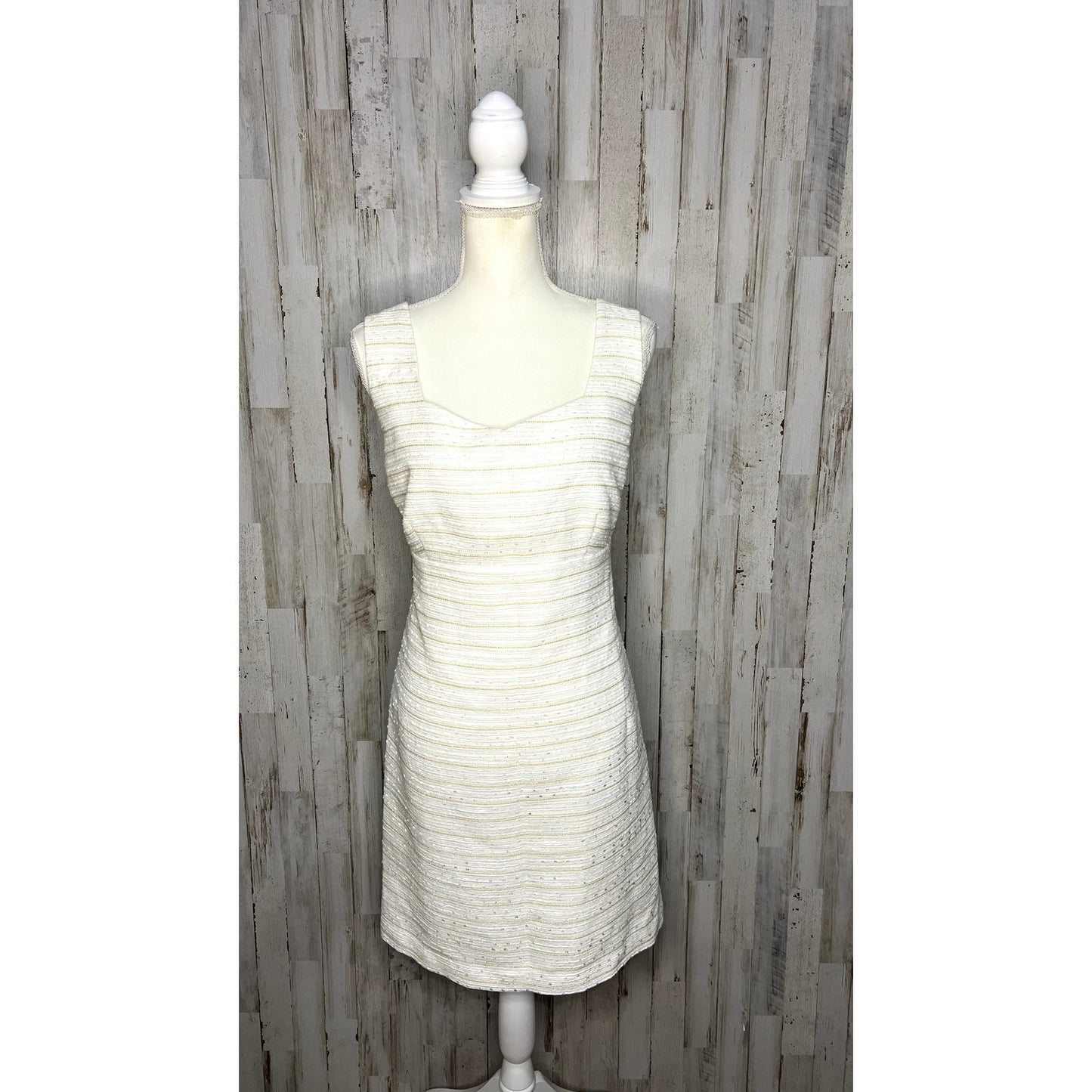 Lilly Pulitzer Adriana Shift Dress White Knee Length Party Size 14