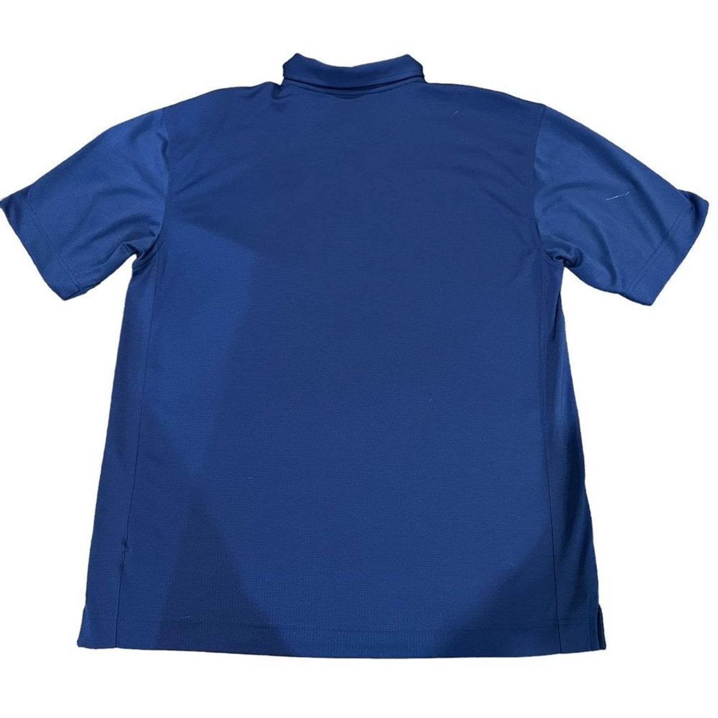 Cutter & Buck Men's Polo Shirt Size Large Blue Solid Short Sleeve Golf