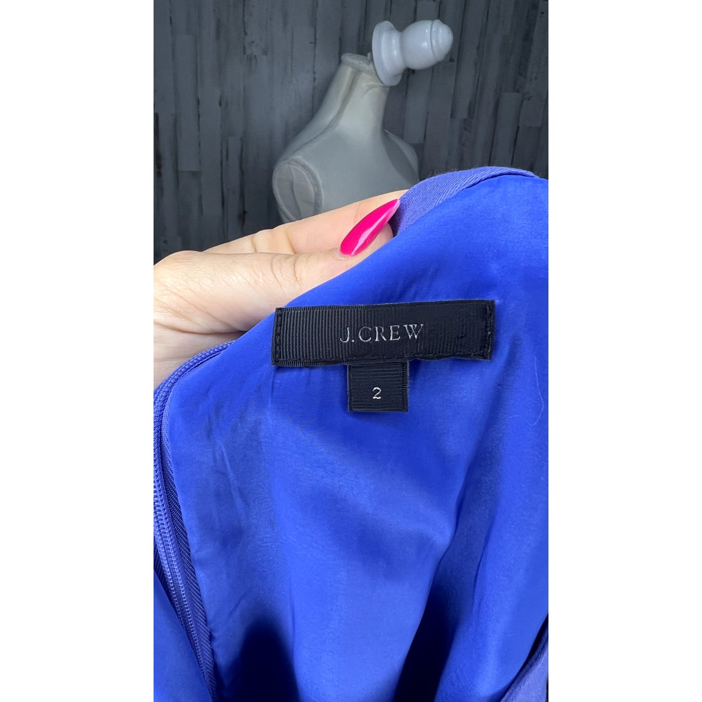 J. Crew Women's Size 2 Blue Midi Dress Cap Sleeve Party Cocktail