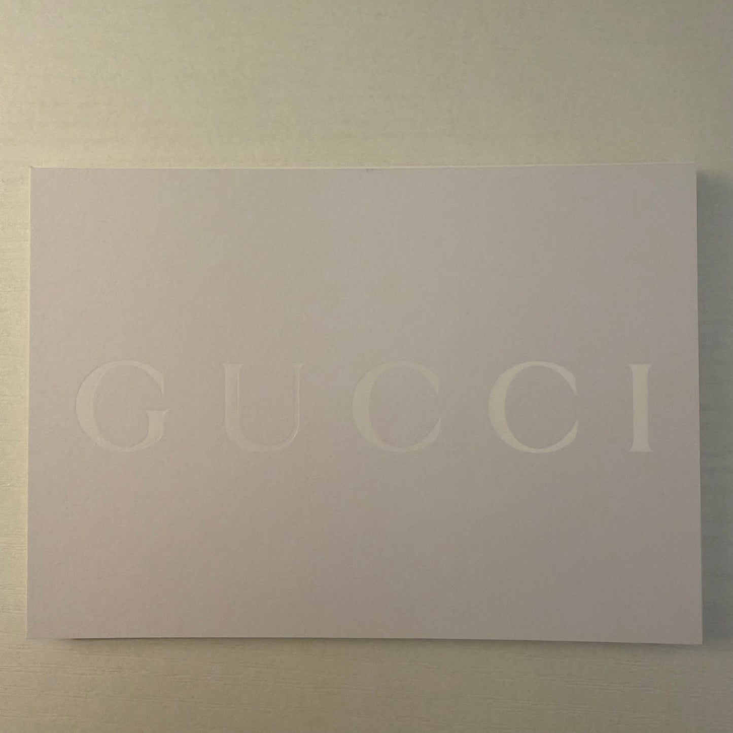 Gucci Embossed Logo Gift Cards & Envelopes White Lot of 10 6x4