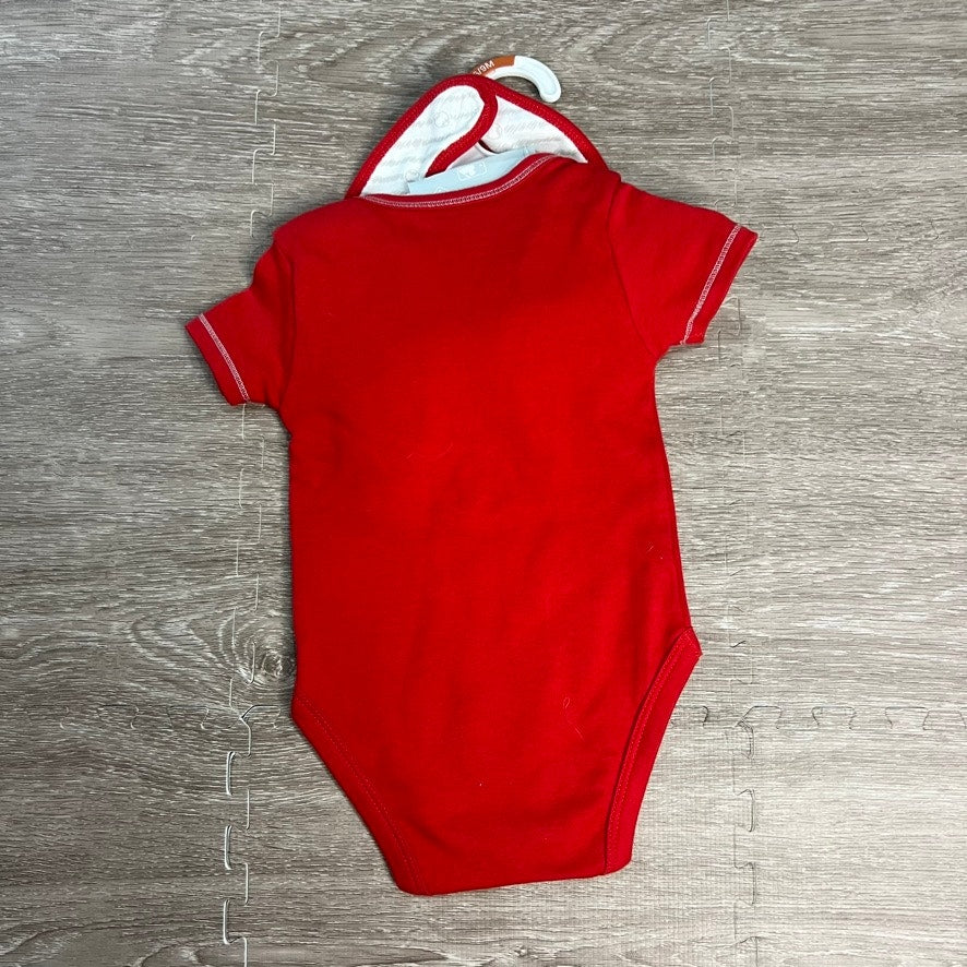 NWT Cincinnati Reds Infant Layette Set Bodysuit Bib Booties Unisex Red 6-9 Month