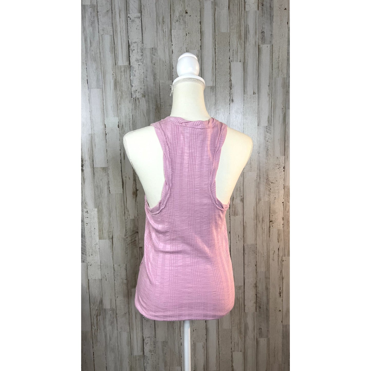 Anthropologie Pilcro Women's Medium Pink Ribbed Tank Top Sleeveless Racerback