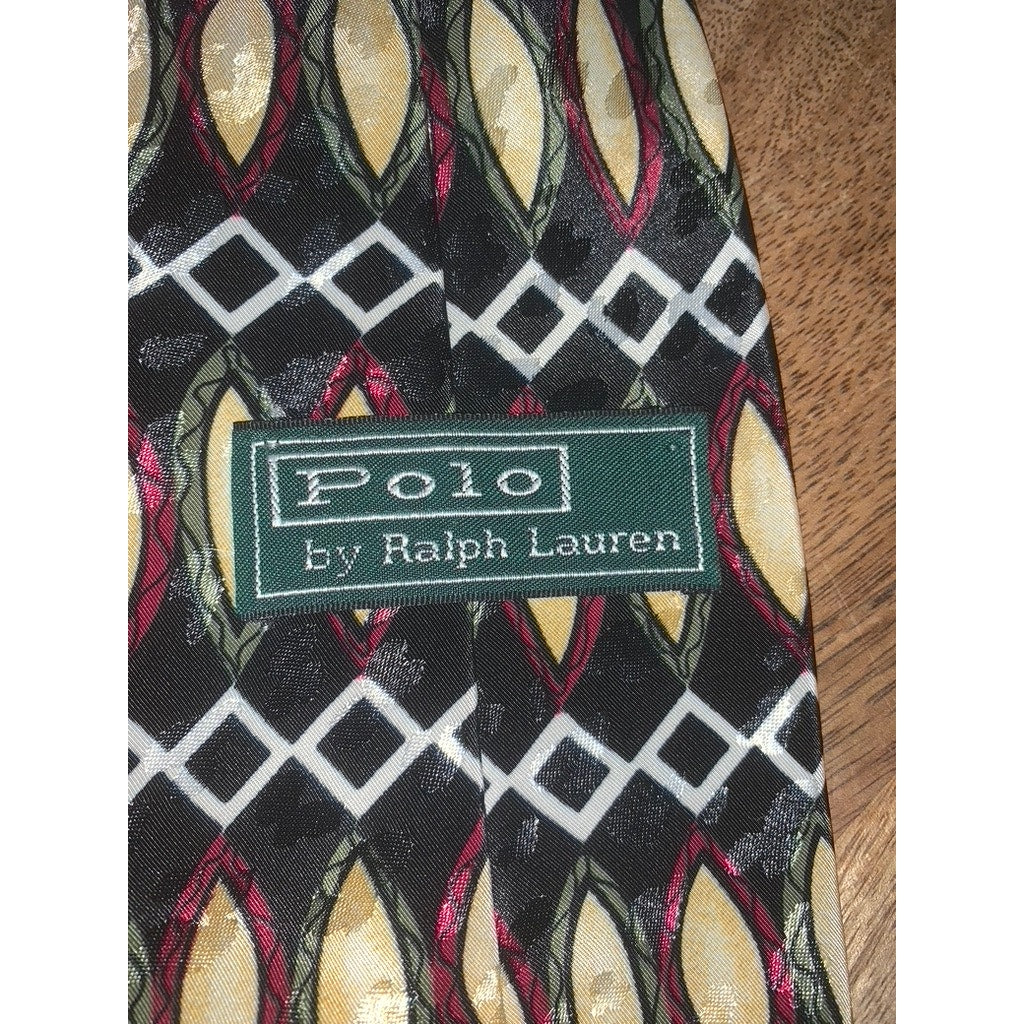 Polo Ralph Lauren Men's Geometric Silk Tie Multicolor Classic Length