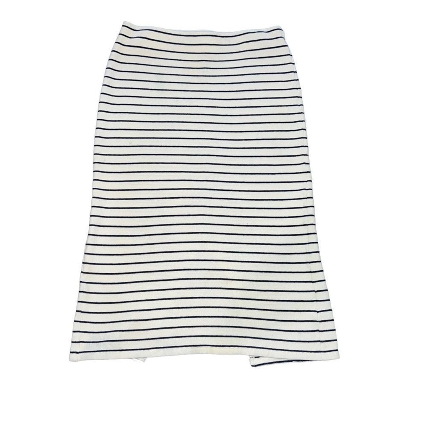 BDG Urban Outfitters Skirt Womens Medium White Navy Striped Midi Bodycon Pull