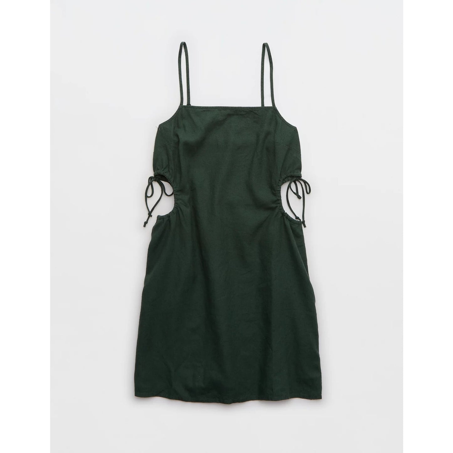 Aerie Women's Size Large Green Side Cut Out Mini Sundress Casual Dress