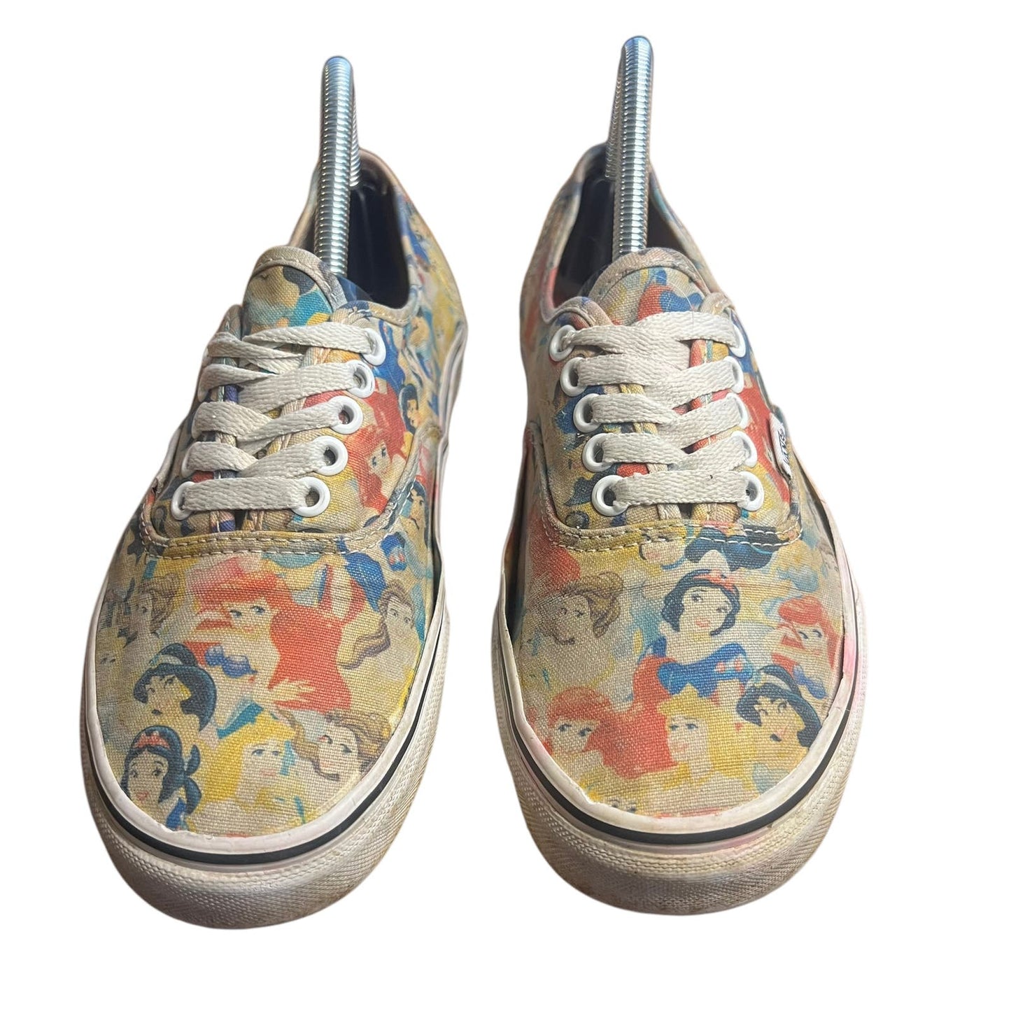 VANS x Disney Princess Canvas Sneakers Women's Lace-up Multicolor Low Top Size 8