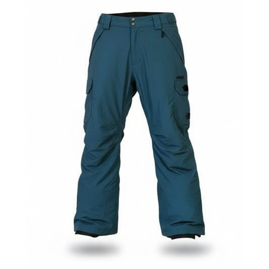 The North Face Mens Insulated Snow Ski Pants Blue Cargo Pockets Size Medium