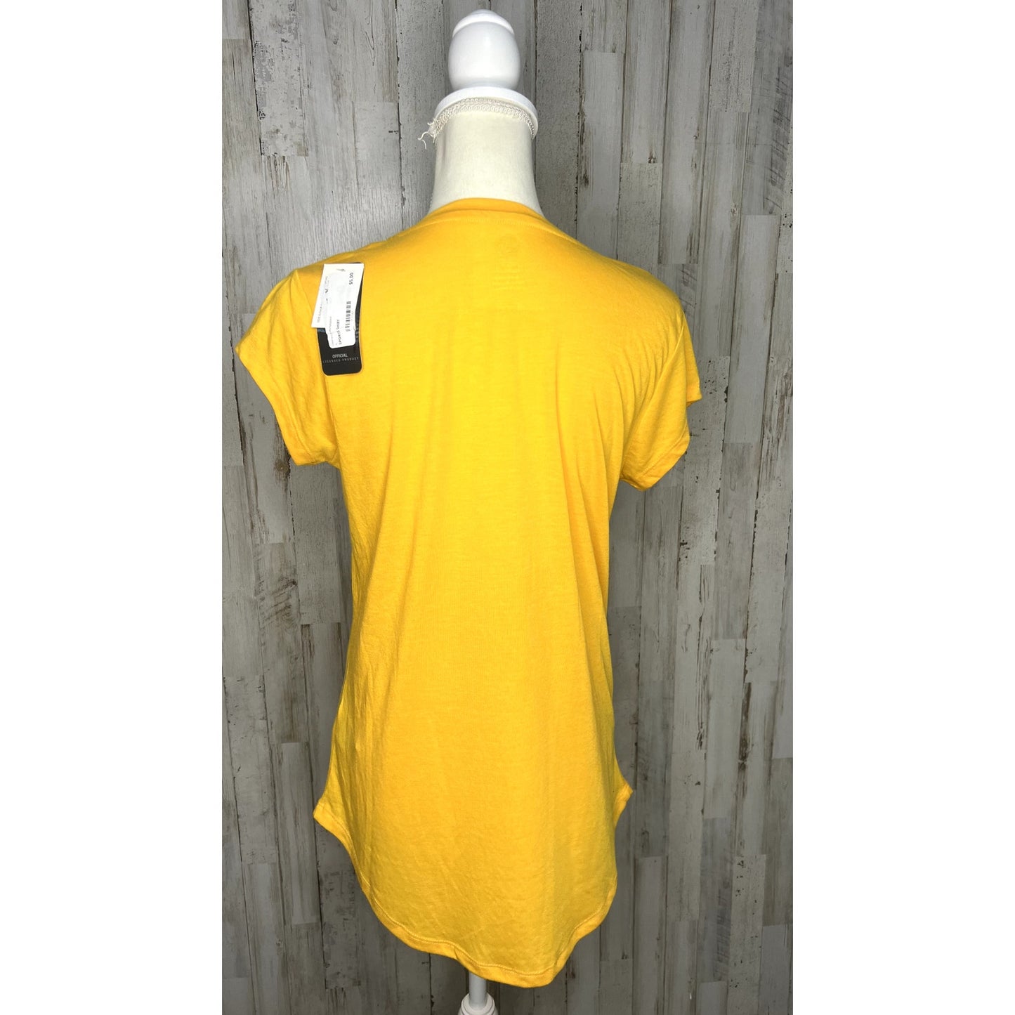 NWT NHL Nashville Predators Women's Small Yellow V-Neck Short Sleeve T-Shirt