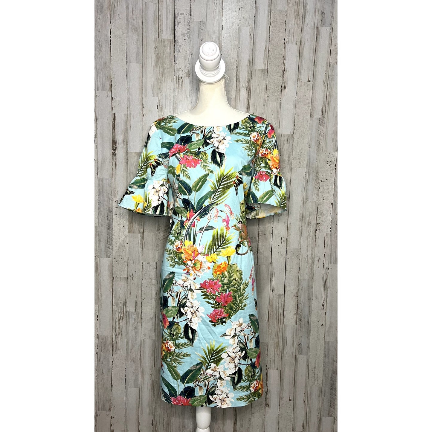 RSVP by Talbots Women's Floral Sheath Dress Size 14 Spring Wedding Occasion