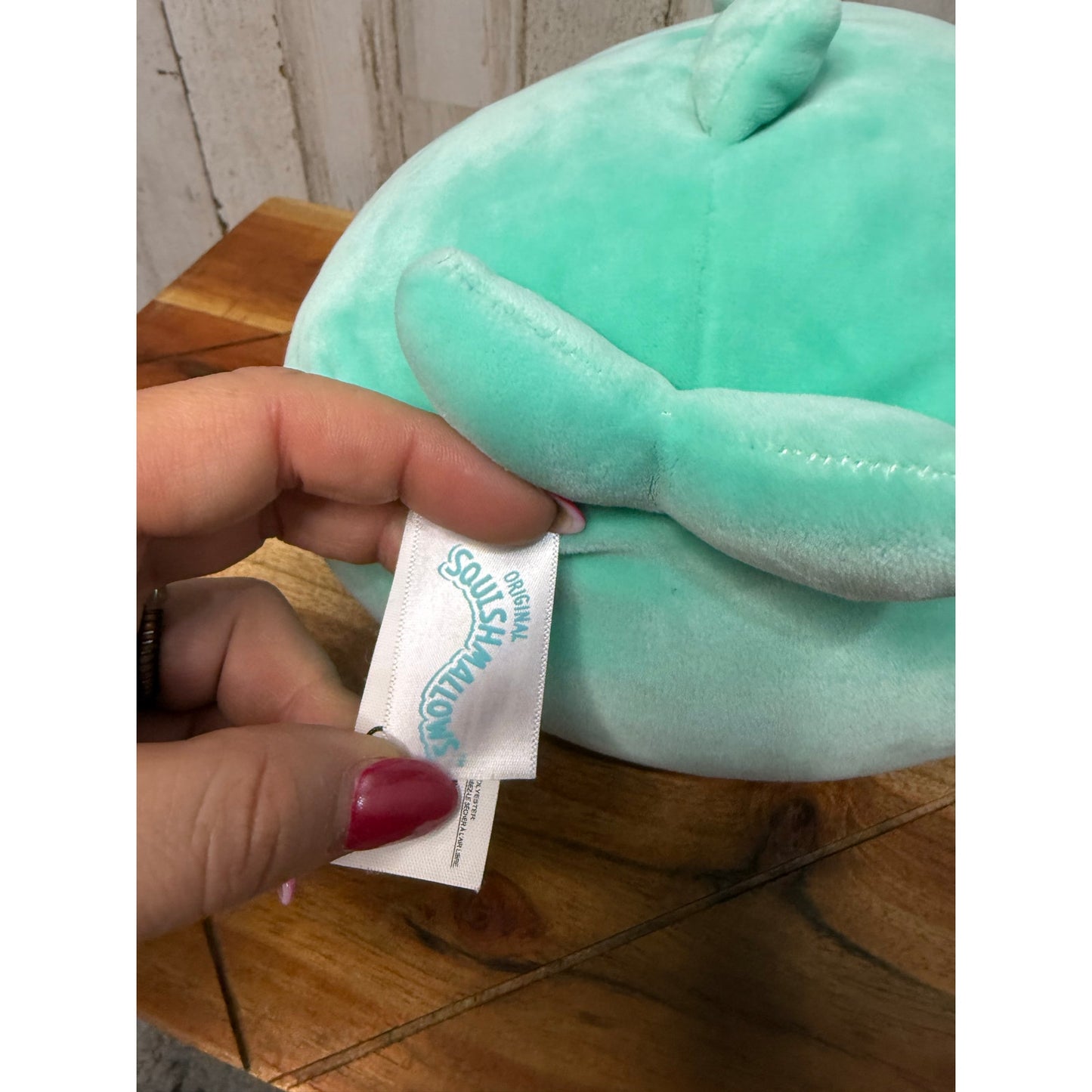 Squishmallows Sharon the Shark Birthday Plush Toy with Party Hat 9”