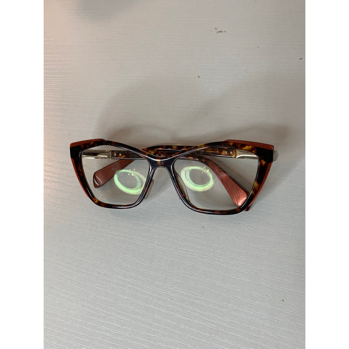 Rag & Bone Prescription Eyeglass Frames Womens Brown Tortoise Cat Eye 140mm Designer