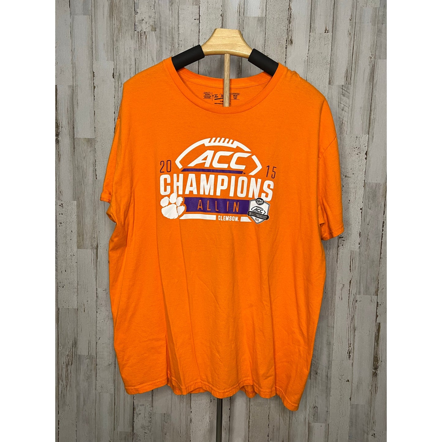 Clemson Tigers 2015 ACC Champions Men's XL Orange T-Shirt