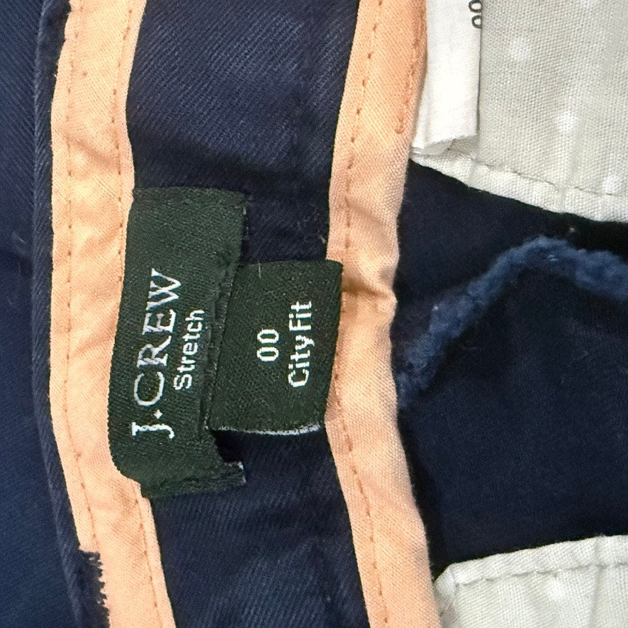 J. Crew Women's Cropped City Fit Pants Size 00 Navy Blue Casual
