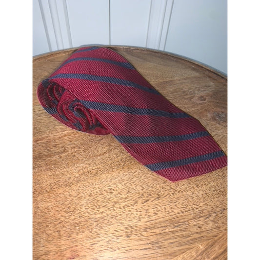 Brooks Brothers Men's Red Striped Silk Necktie Classic Width