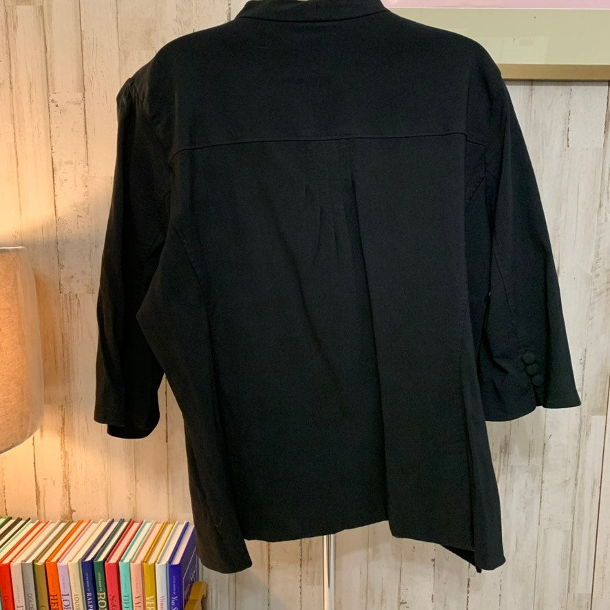 Torrid Blazer Jacket Womens Plus Size 3XL Black Button