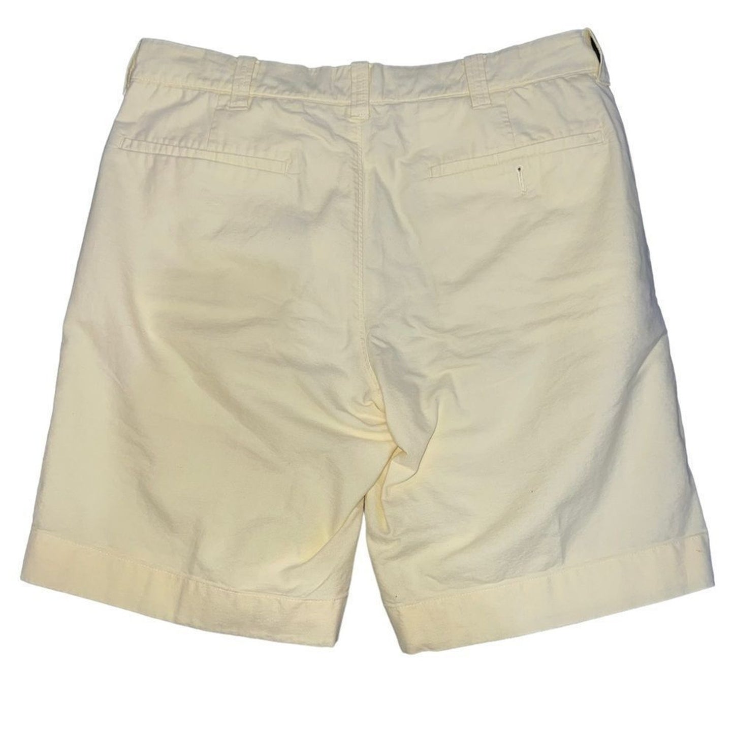 J.Crew Gramercy Chino Shorts Mens 30W Pale Yellow Flat Front Casual