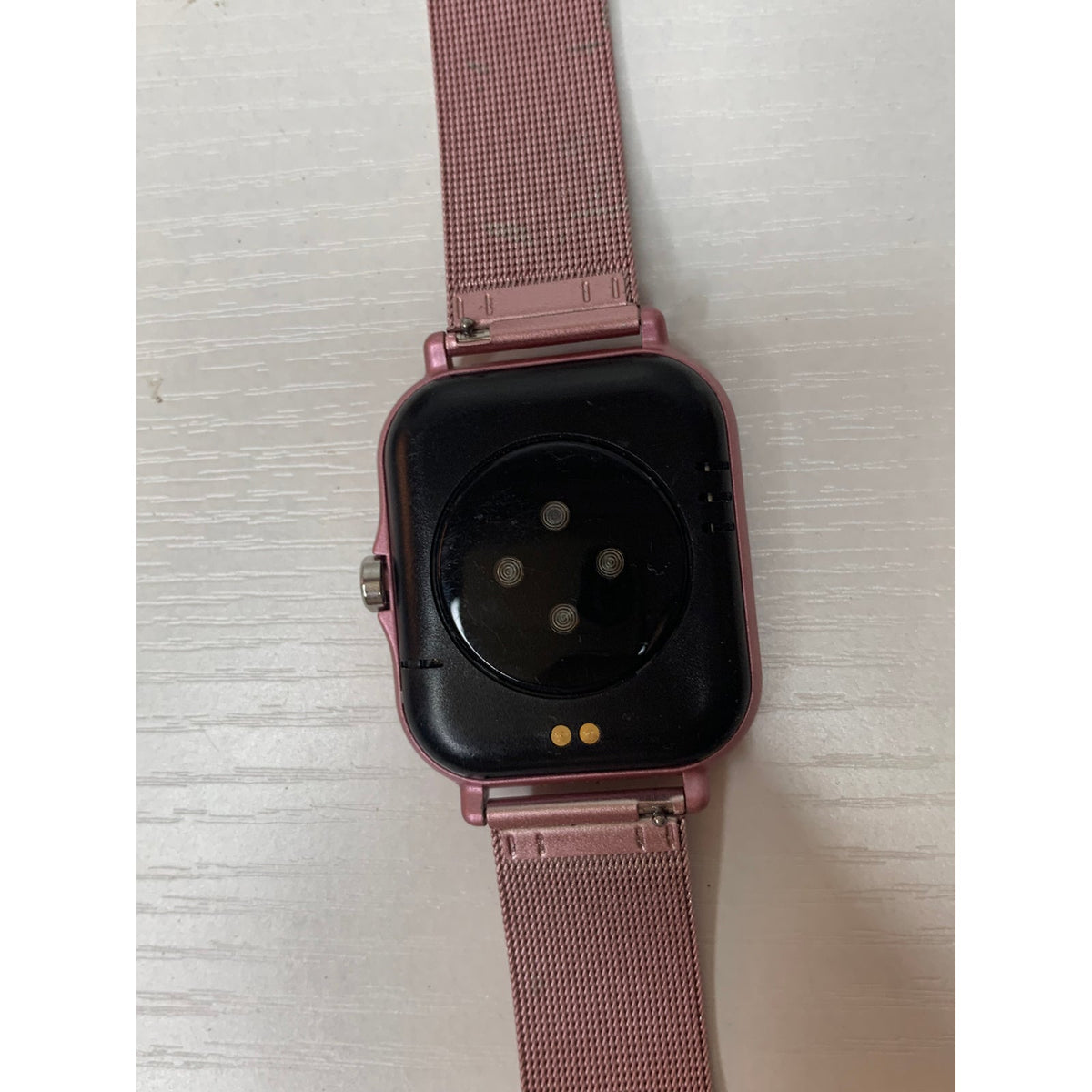 Rose Gold Square Smart Watch Mesh Band Heart Rate Sleep Activity NOT TESTED Tracker Women’s