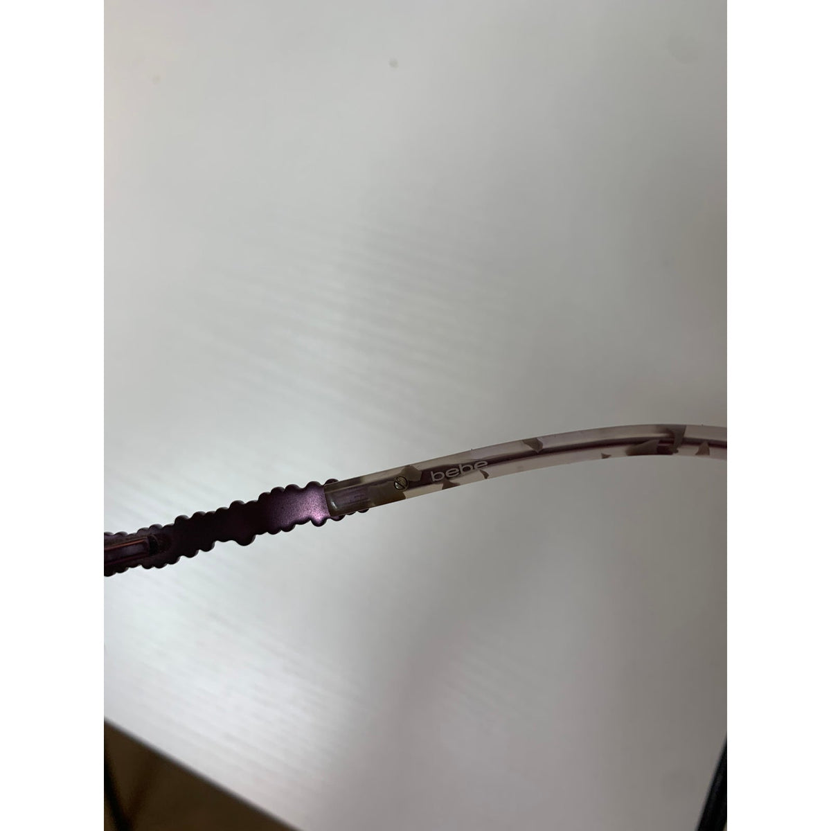 bebe Prescription Eyeglass Frames Womens Purple Square Semi-Rimless 52-17-135