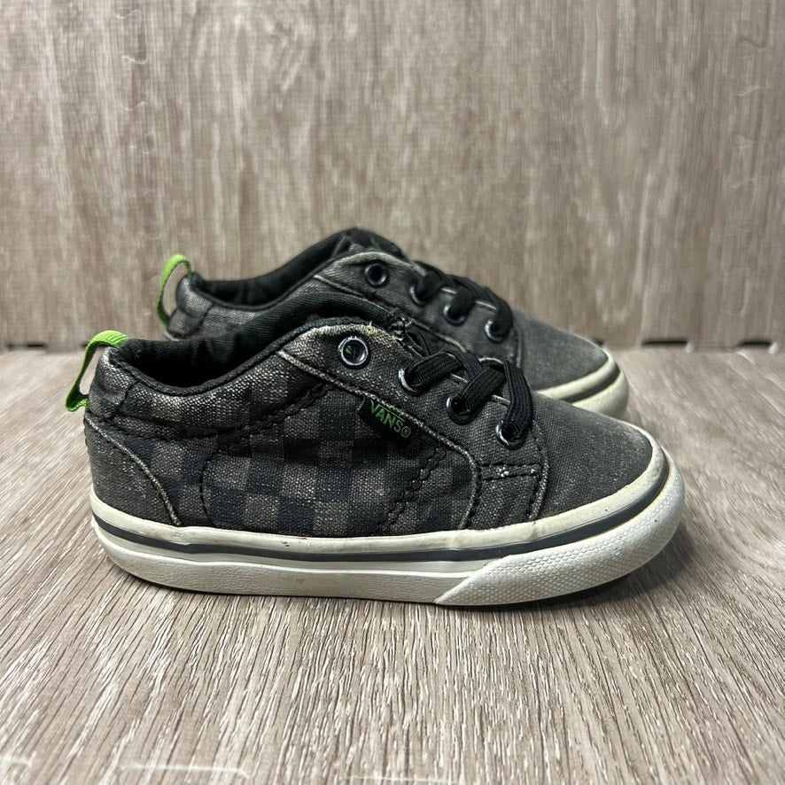 Vans Toddler Checkerboard Canvas Shoes Gray Size 6.0 Unisex Kids