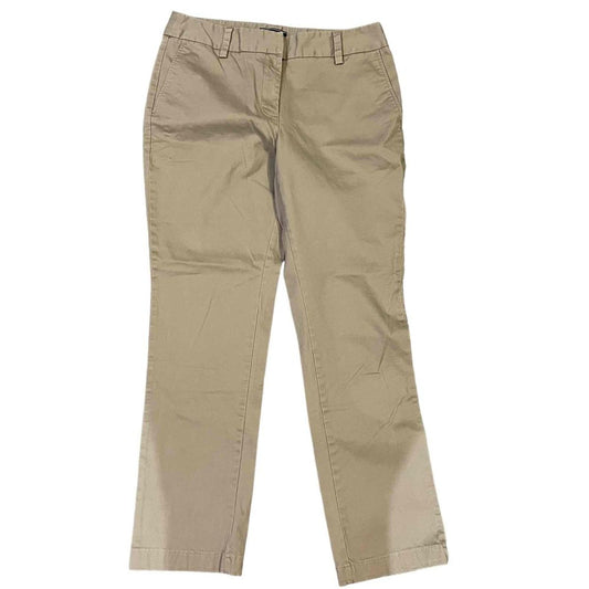 Lands' End Women's Beige Chino Mid Rise Straight Leg Pants Size 10