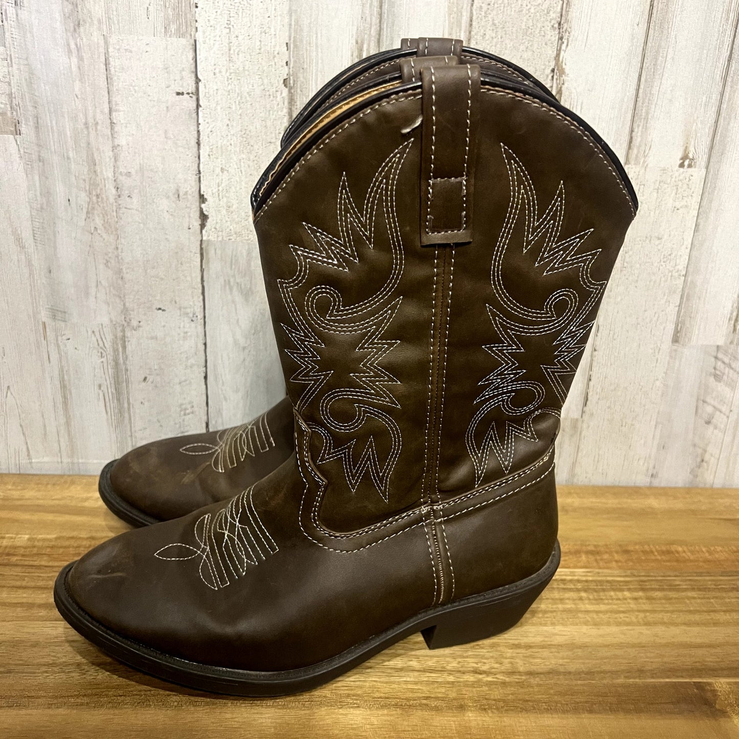 Outbound Trading Co Women's Western Cowboy Boots Brown Size 9 EEE Pull On