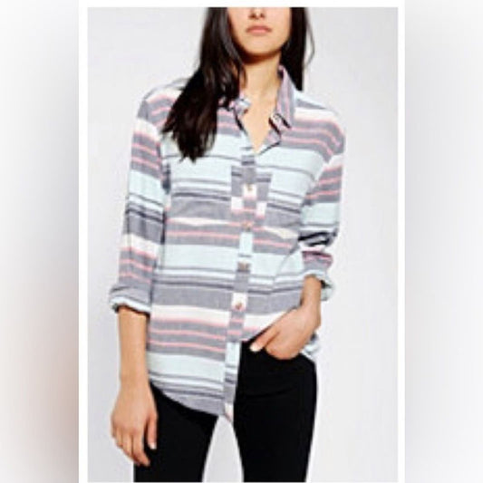 BDG Stripped Button-Down Shirt Size XS