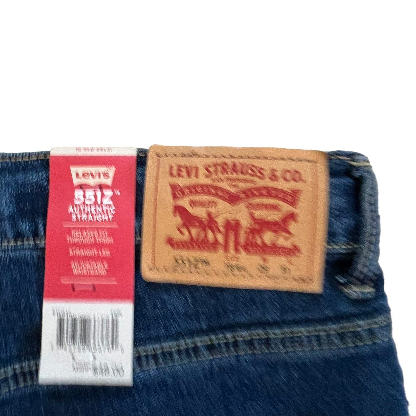 NWT Levi’s Boys Size 29x31 5512 Authentic Straight Stretch Fit Blue Jeans