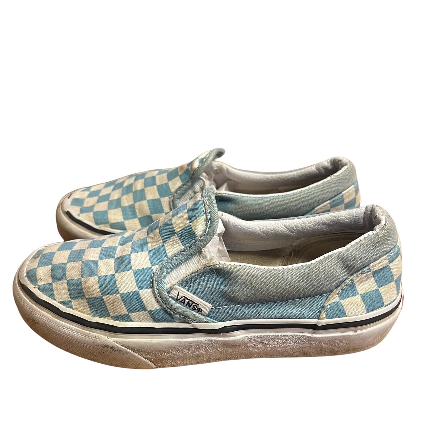 Vans Classic Slip-On Checkerboard Ashley Blue/Dusty Blue Sneakers Kids Size 13.5