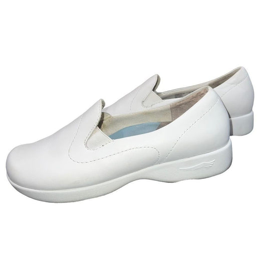 Dansko White Leather Women's Slip on Loafers Size 10.5