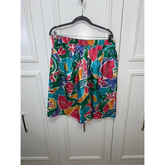 Vintage Russ Studio Women's Floral Shorts Size 8 Multicolor Casual