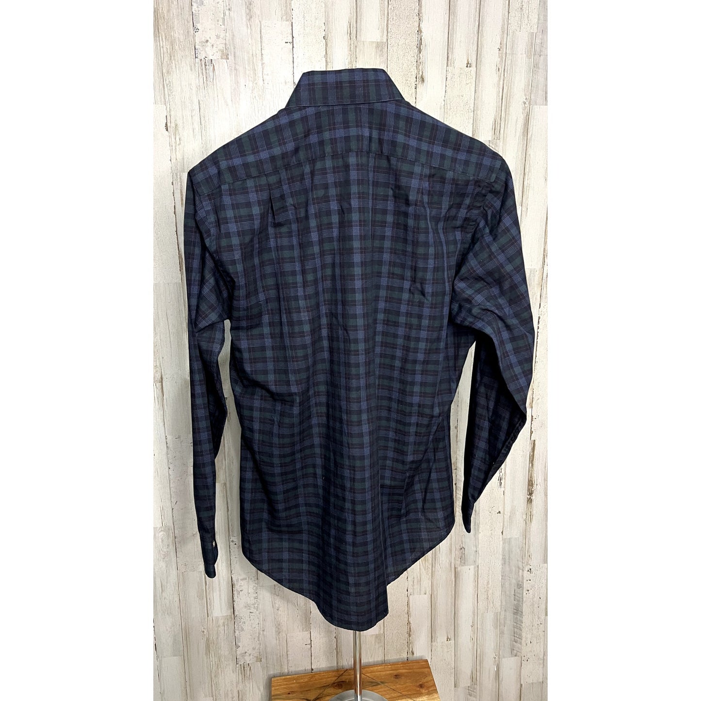 Etienne Aigner Men's Plaid Long Sleeve Button-Up Shirt Size 15