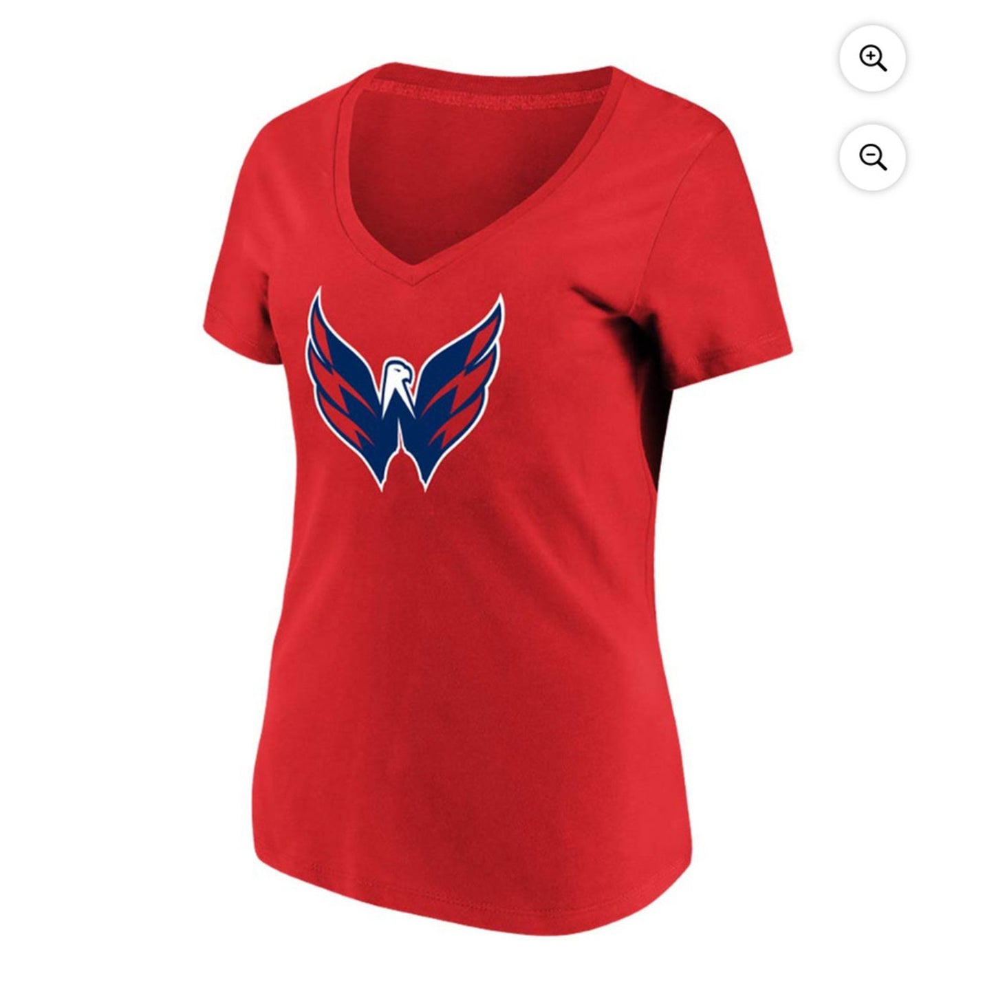 NWT Fanatics Washington Capitals Women's Lace-Up V-Neck T-Shirt Red Size Large