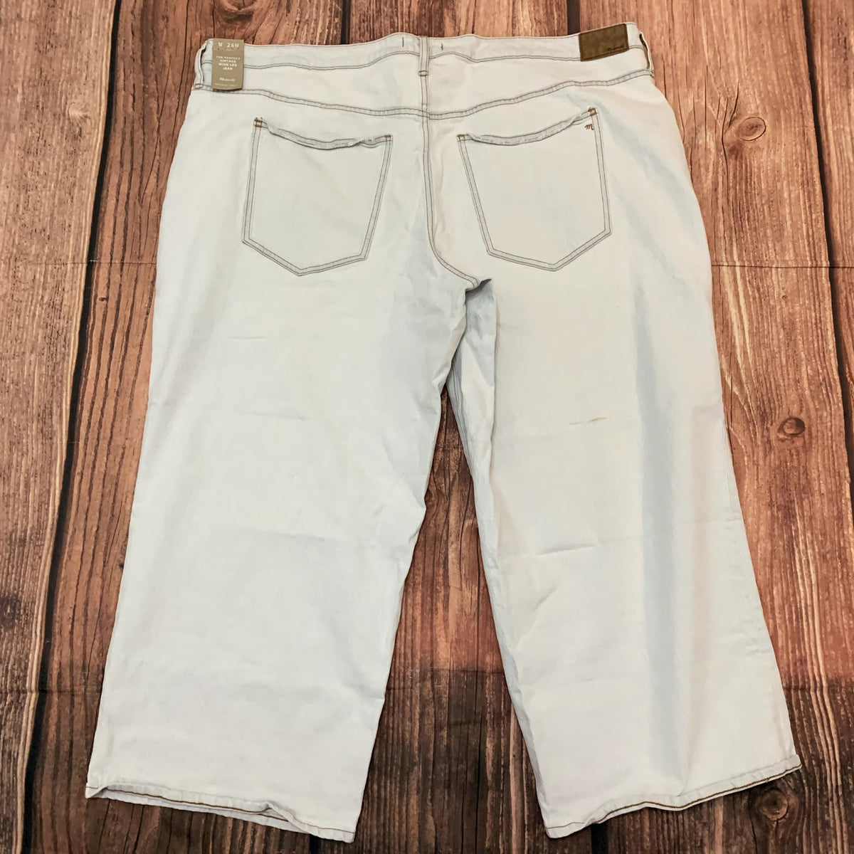 NWT Madewell Vintage Wide-Leg Jeans 26W Light Wash High Rise