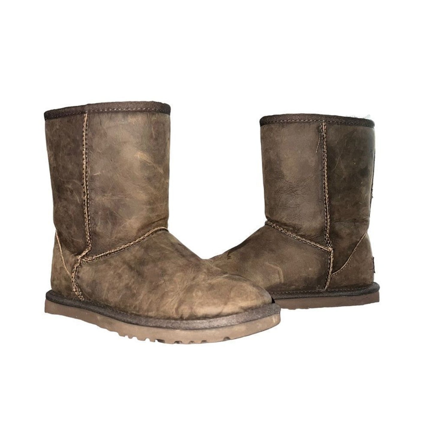 UGG Classic Short II Boots Womens Size 5 Chocolate Brown Pull On Mid-Calf