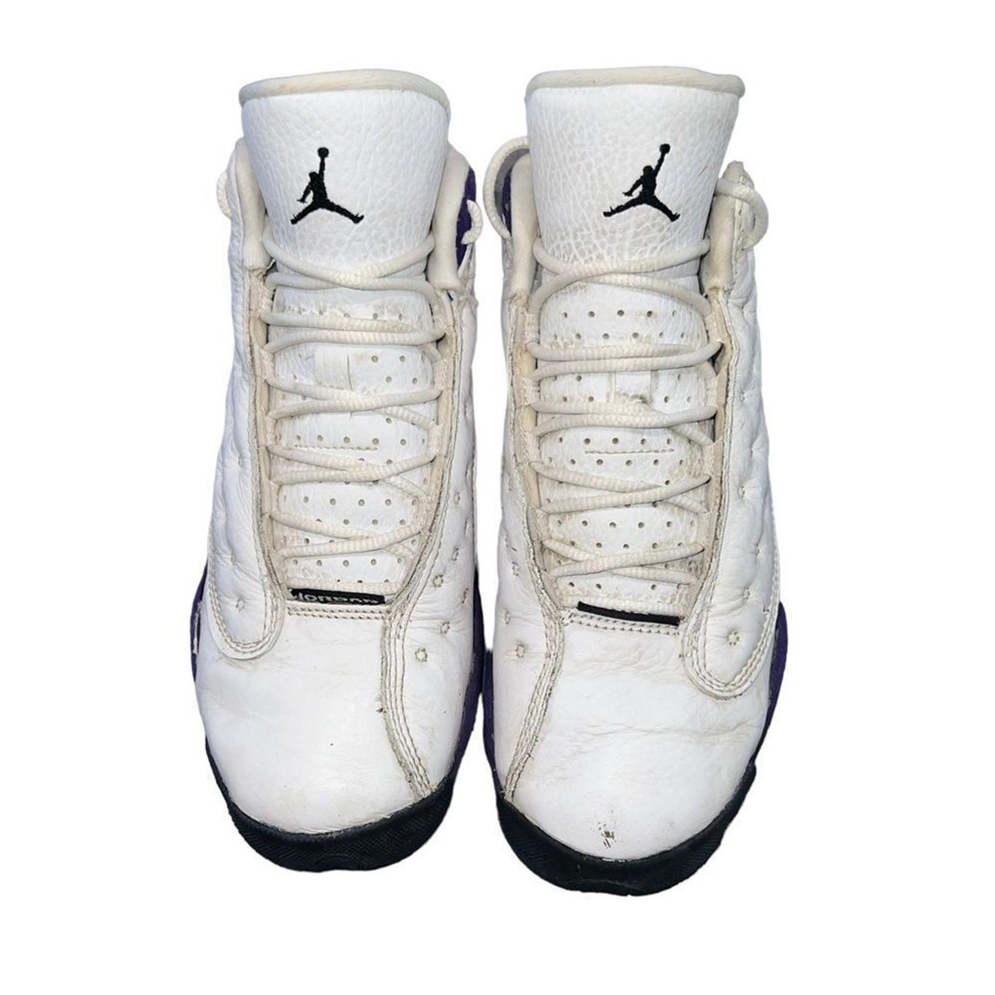 Air Jordan 13 Retro Lakers GS Youth Basketball Shoes White Black Purple Size 5Y