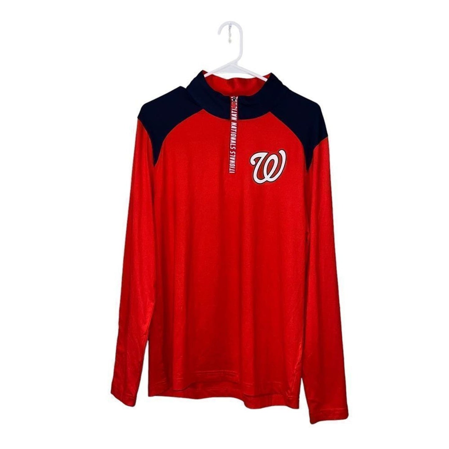 Washington Nationals Fanatics Branded Iconic Clutch Quarter-Zip Pullover Jacket