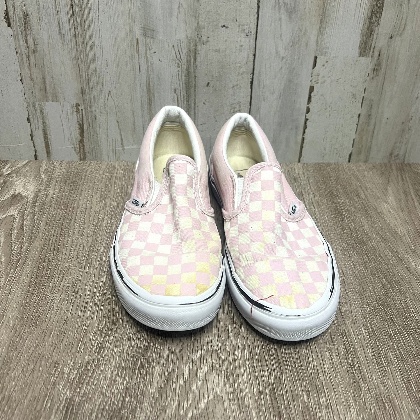 Vans Kids Size 3.0 Slip-On Checkerboard Sneakers Pink Casual Shoes