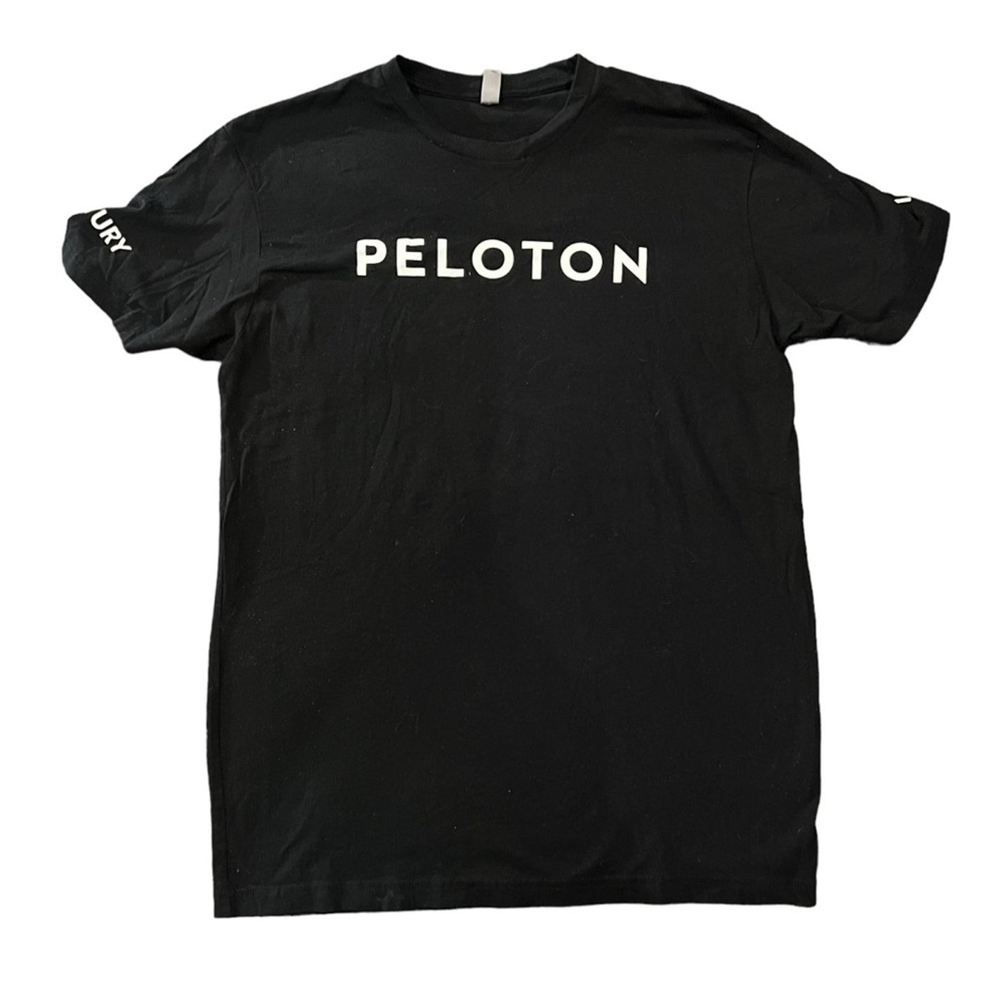 Peloton Century 100 Club Graphic Logo T-Shirt Black Short Sleeve Size Medium