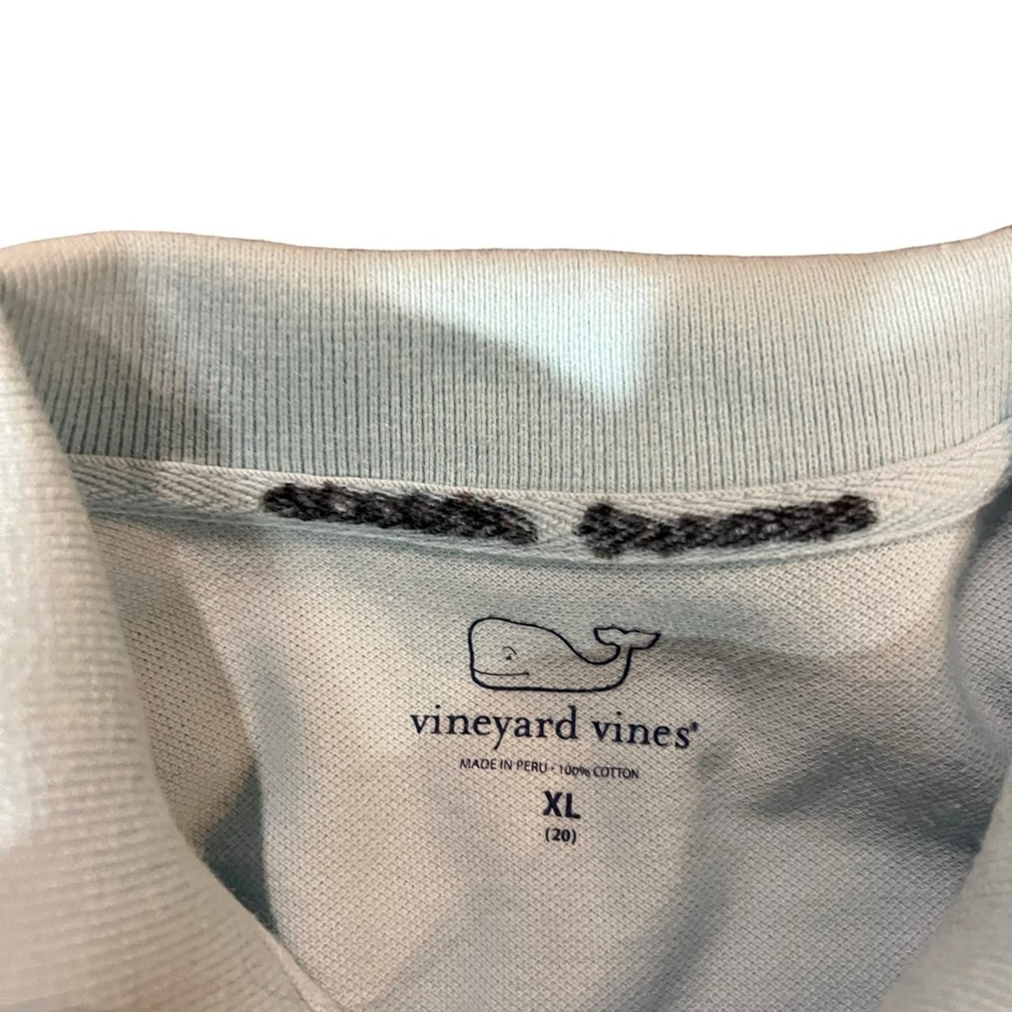 Vineyard Vines Boys' Heritage Pique  Polo Size XL