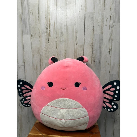 Squishmallow Andreina Pink Monarch Butterfly 16" Plush Toy