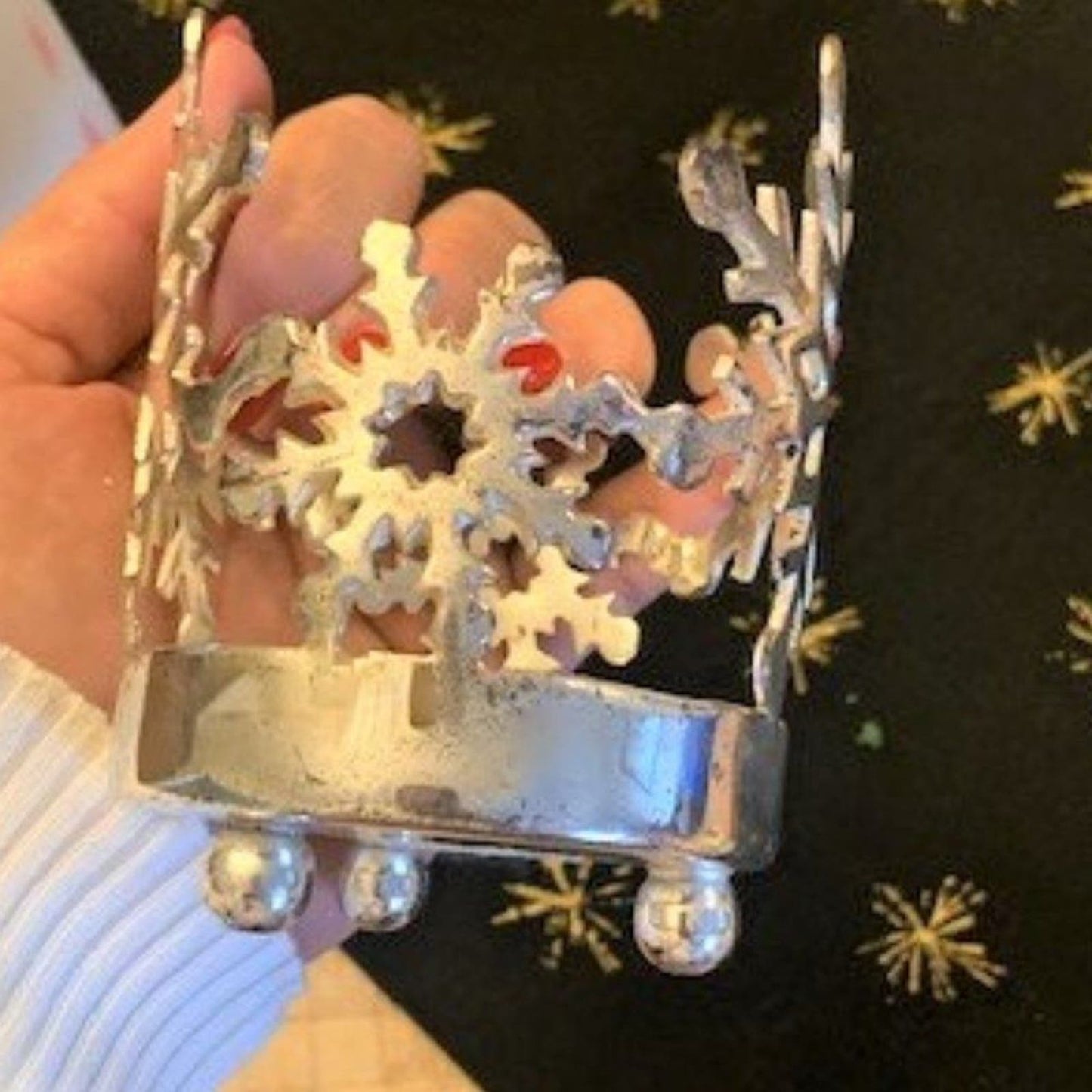 Set 2 Christmas candle holders