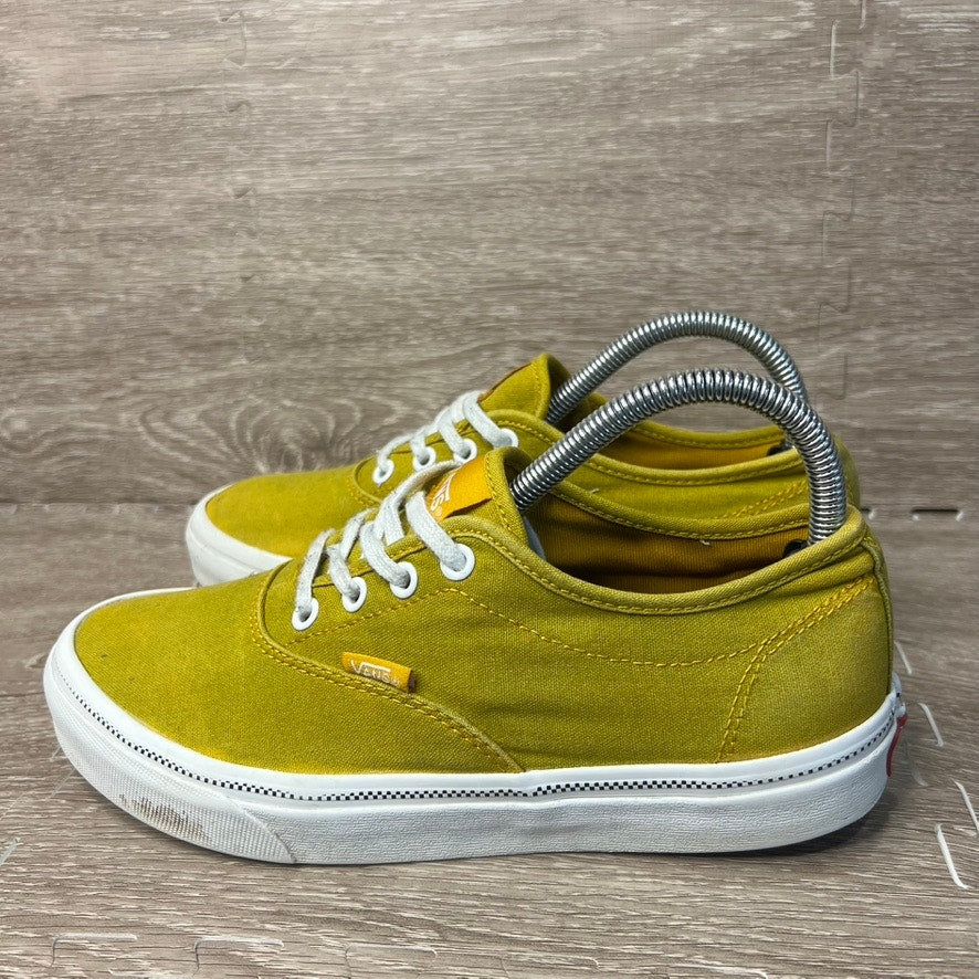 Vans Authentic Women's Yellow Suede Sneakers Size 8.5 Casual Skateboarding