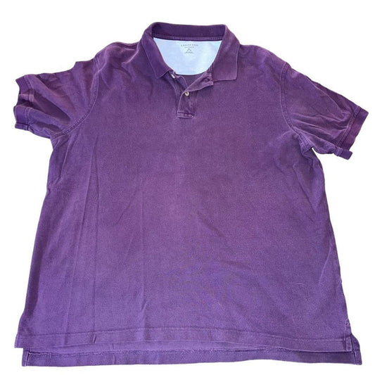 Land's End Purple Men's Polo Size XL