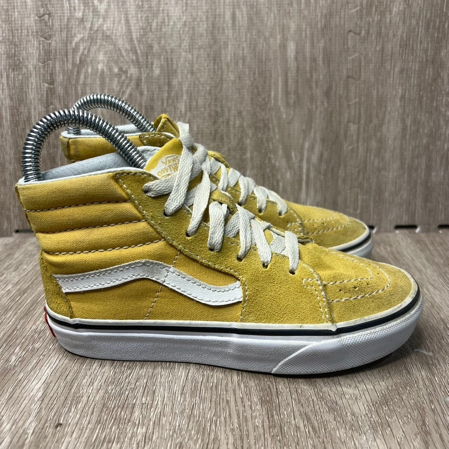 Vans SK8-Hi Unisex Kids High Top Skate Shoes Yellow Size 1