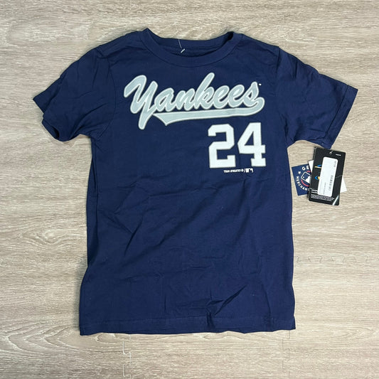 NWT New York Yankees Gary Sanchez #24 Youth T-Shirt Blue Size Small