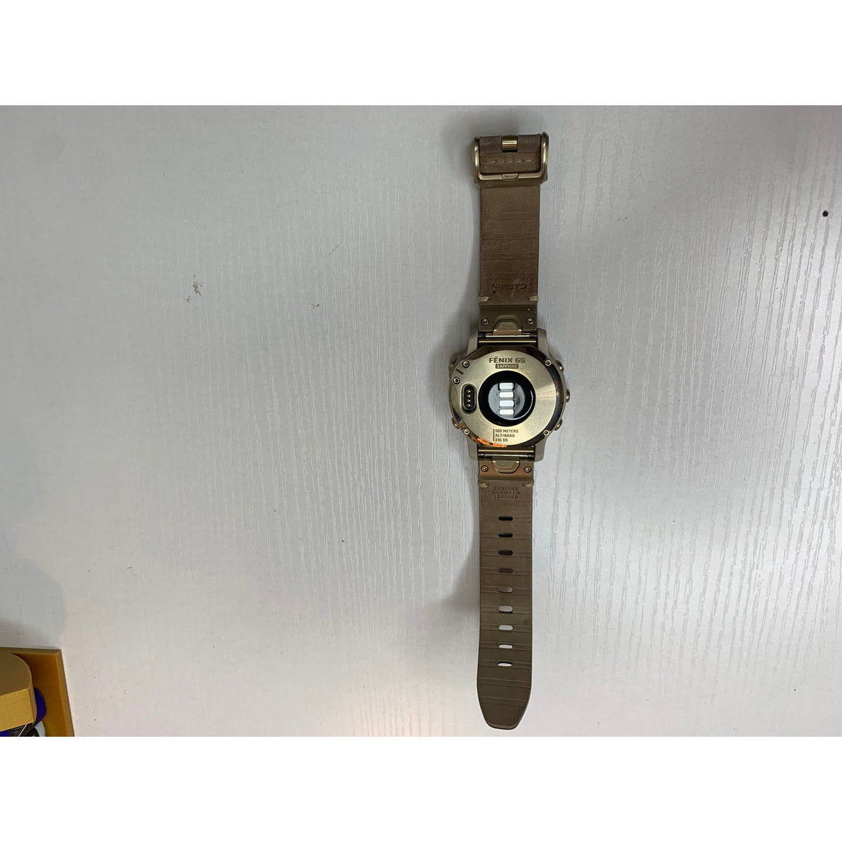 Garmin fenix 6S Sapphire Light Gold Leather Band Multisport GPS Smartwatch