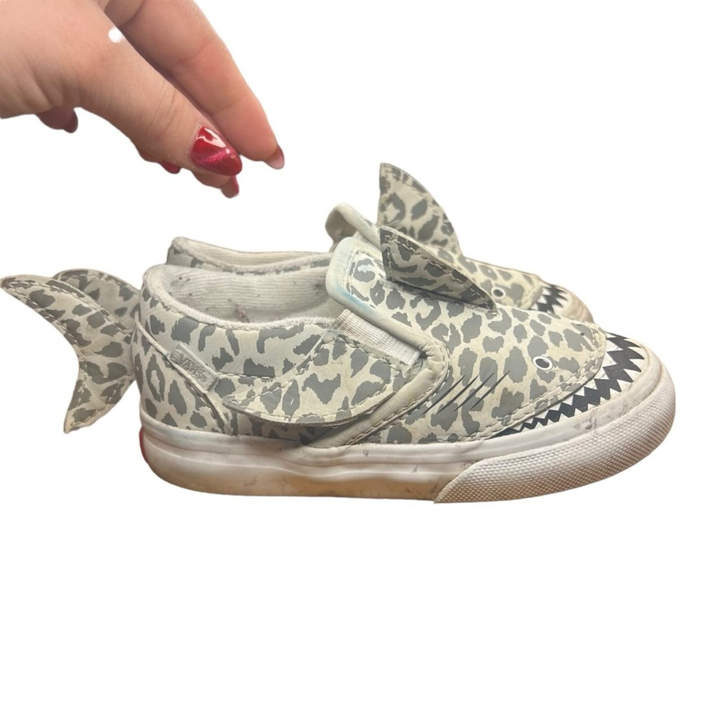 Vans Authentic Slip-On Toddler 'Leopard Shark Sneakers - Toddler Size 7.5