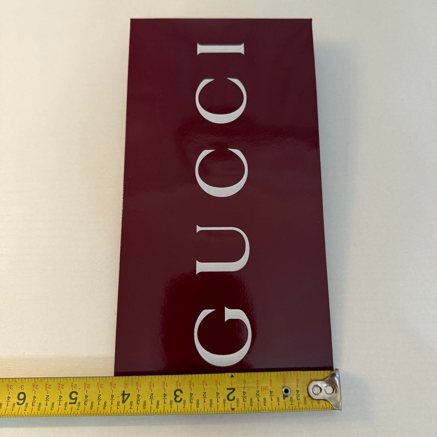 Gucci Burgundy Logo Envelope Gift Card Holder Receipt Sleeve Adhesive Seal
